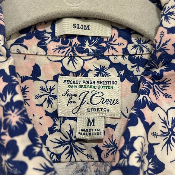 Secret Wash Shirting for J. Crew Hawaiian Slim Button Down Shirt Size Medium - Picture 6 of 8